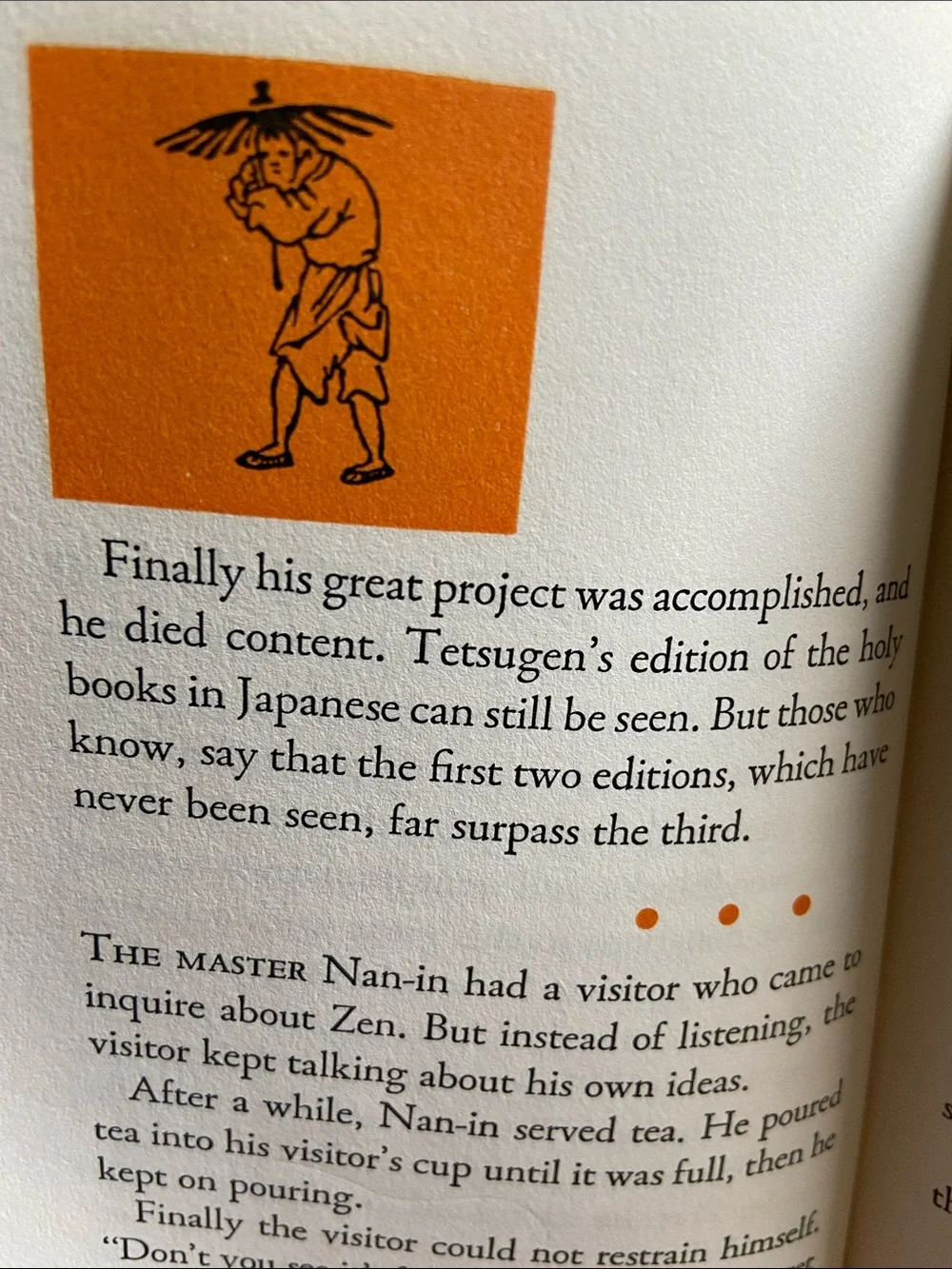 Vintage 1st edition 50s 1950s Zen Buddhism Orange Floral Buddhist stories book - Picture 11 of 11